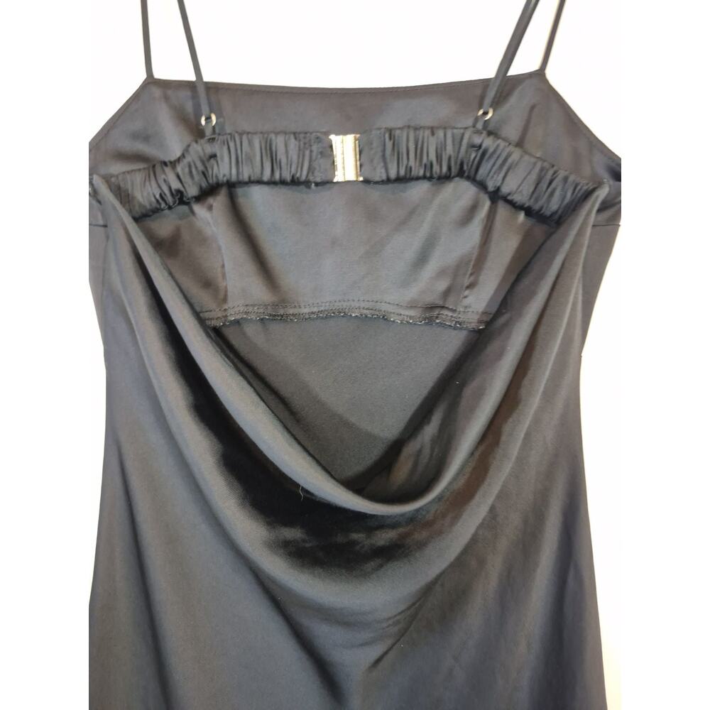 Abercombie & Fitch Open-Back Maxi Slip Dress Black XXSP - Picture 10 of 13